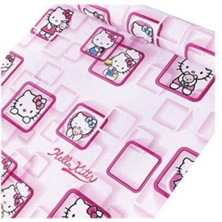 Decal 1m pvc giấy dán tường khổ 45cm - kitty vuông hồng