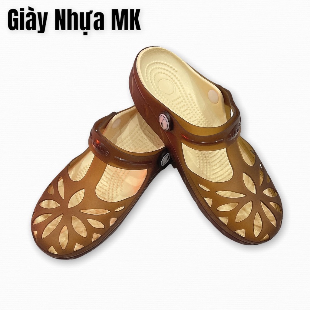 Giày Nhựa Dẻo Bít Mũi NỮ Đi Mưa Bioren Catha Chống Nước Êm Chân - GL035