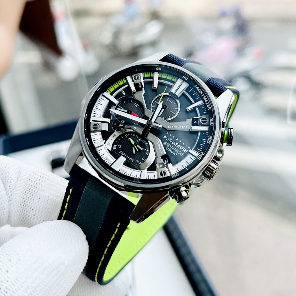 Đồng hồ nam dây da Casio Edifice EQB-1200AT-1A