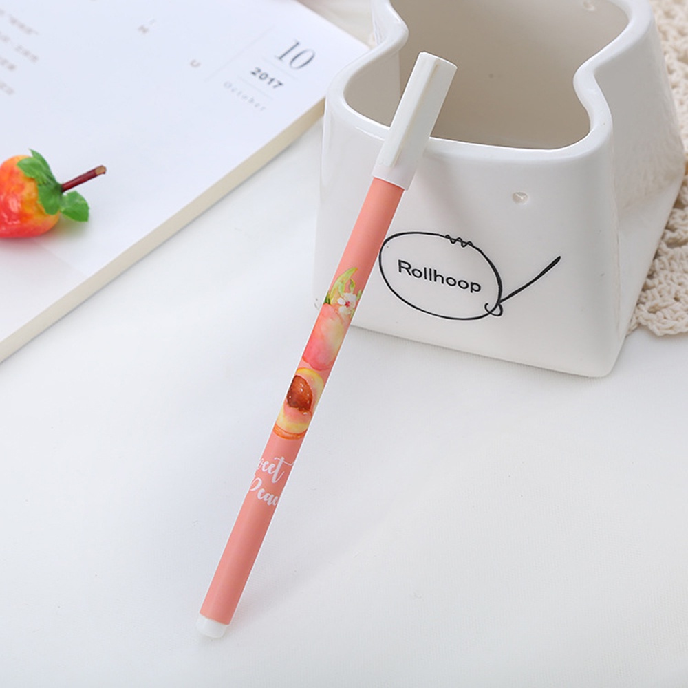 Set 6 Bút Mực Gel Hình Quả Đào Dễ Thương
