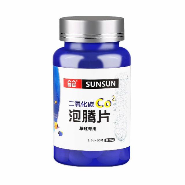 Viên sủi CO2 cho hồ thủy sinh (Lọ 60 viên)