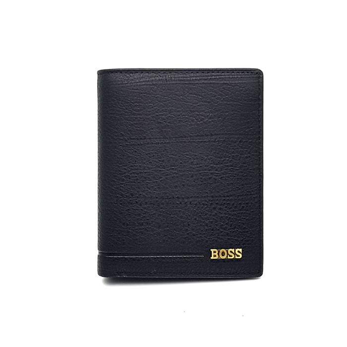 Ví Da Thật Màu Đen Có Chân Đế Nhập Khẩu BOSS SGUS-05 Cho Nam
