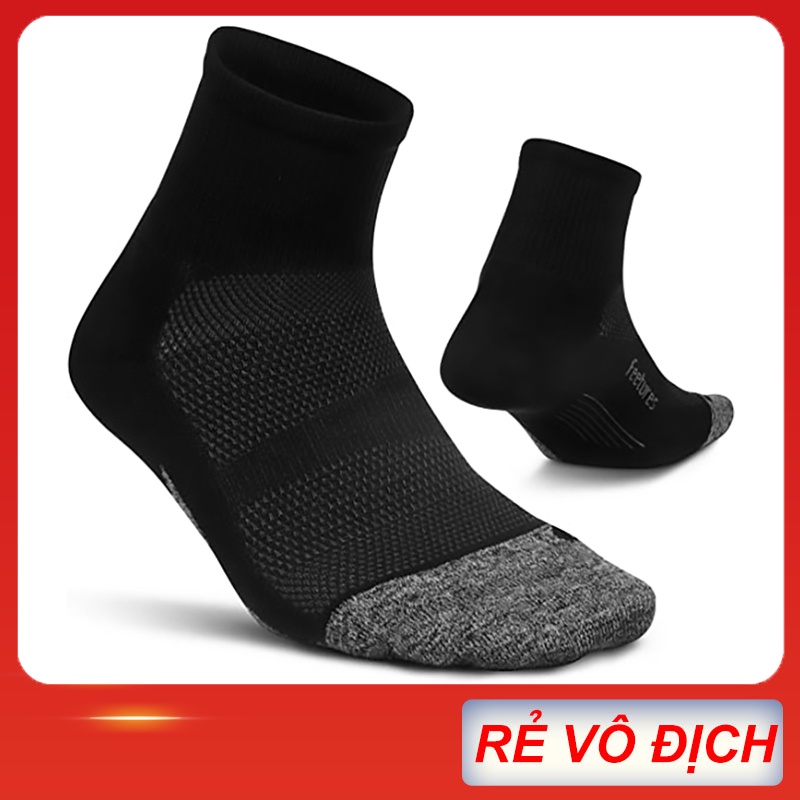 Tất vớ thể thao Feetures cổ ngắn, lửng cho nam nữ, hàng dệt kim xuất khẩu Mỹ 90% cotton cao cấp