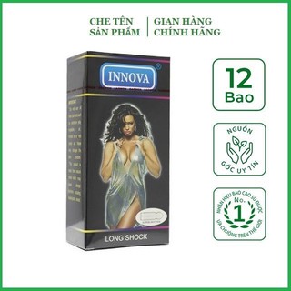 Bao cao su gân gai kéo dài thời gian Innova đen