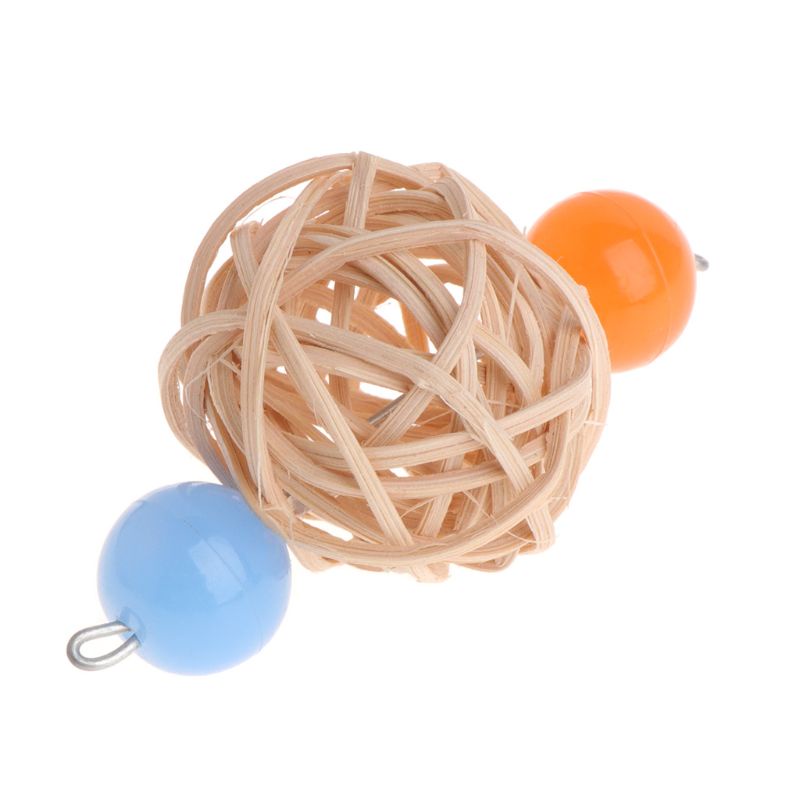 Đồ Chơi Bóng Đan Mây Nhiều Màu Vui Nhộn Cho Vẹt