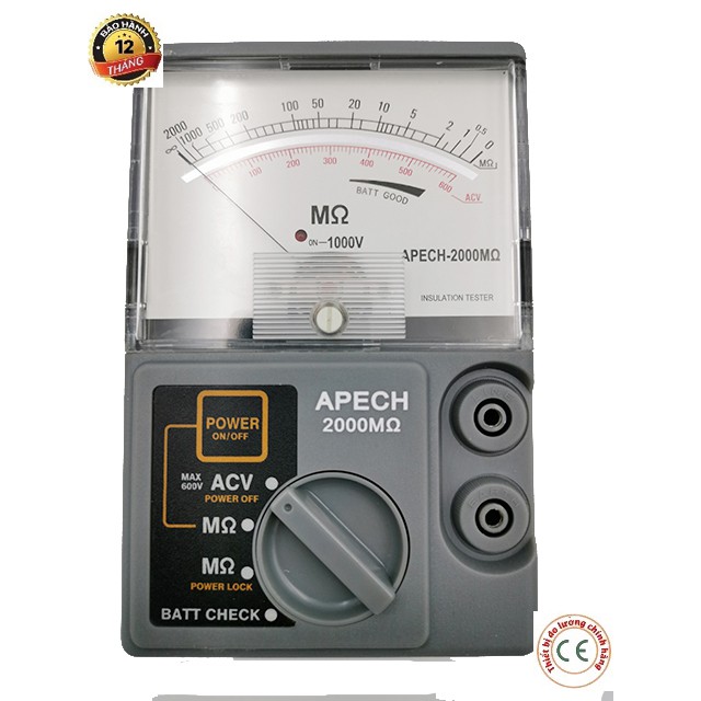 Đồng hồ đo điện trở cách điện APECH-2000 (2000MΩ)