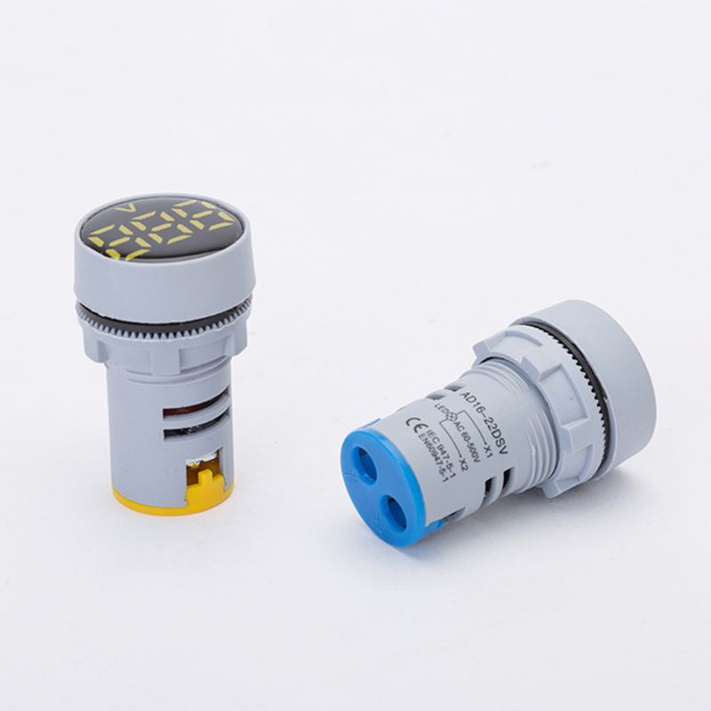Vôn kế điện tử dạng tròn 22mm AC 24-500V
