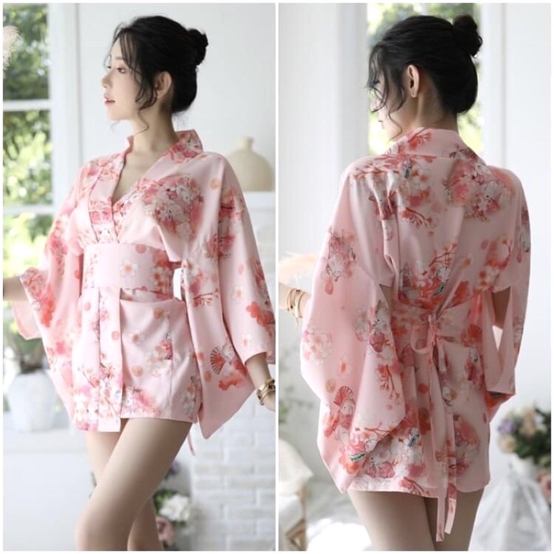 Bộ Kimono Hồng Hoa Đào Cosplay Cô Gái Nhật Bản Dễ Thương | BigBuy360 - bigbuy360.vn