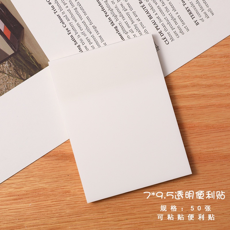 Giấy ghi chú trong suốt đơn giản thiết kế tiện dụng cho học sinh/nhân viên văn phòng