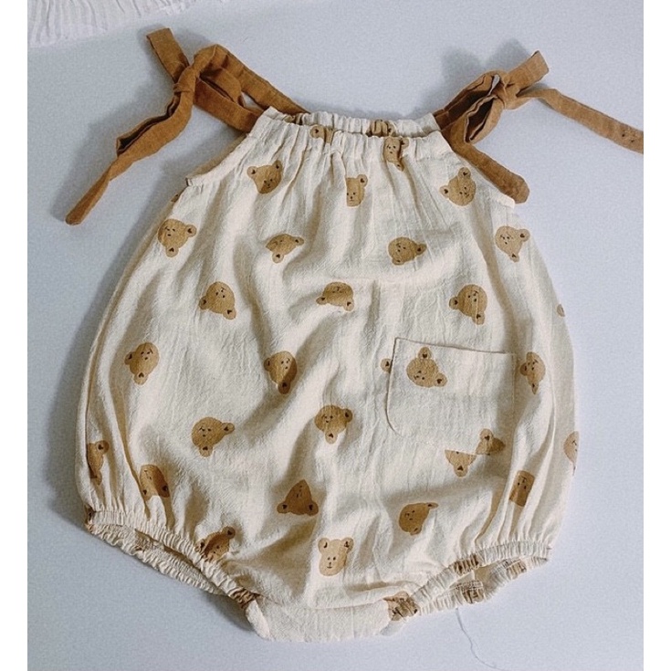 vải thô đũi gấu tai tim 100% cotton mềm mát