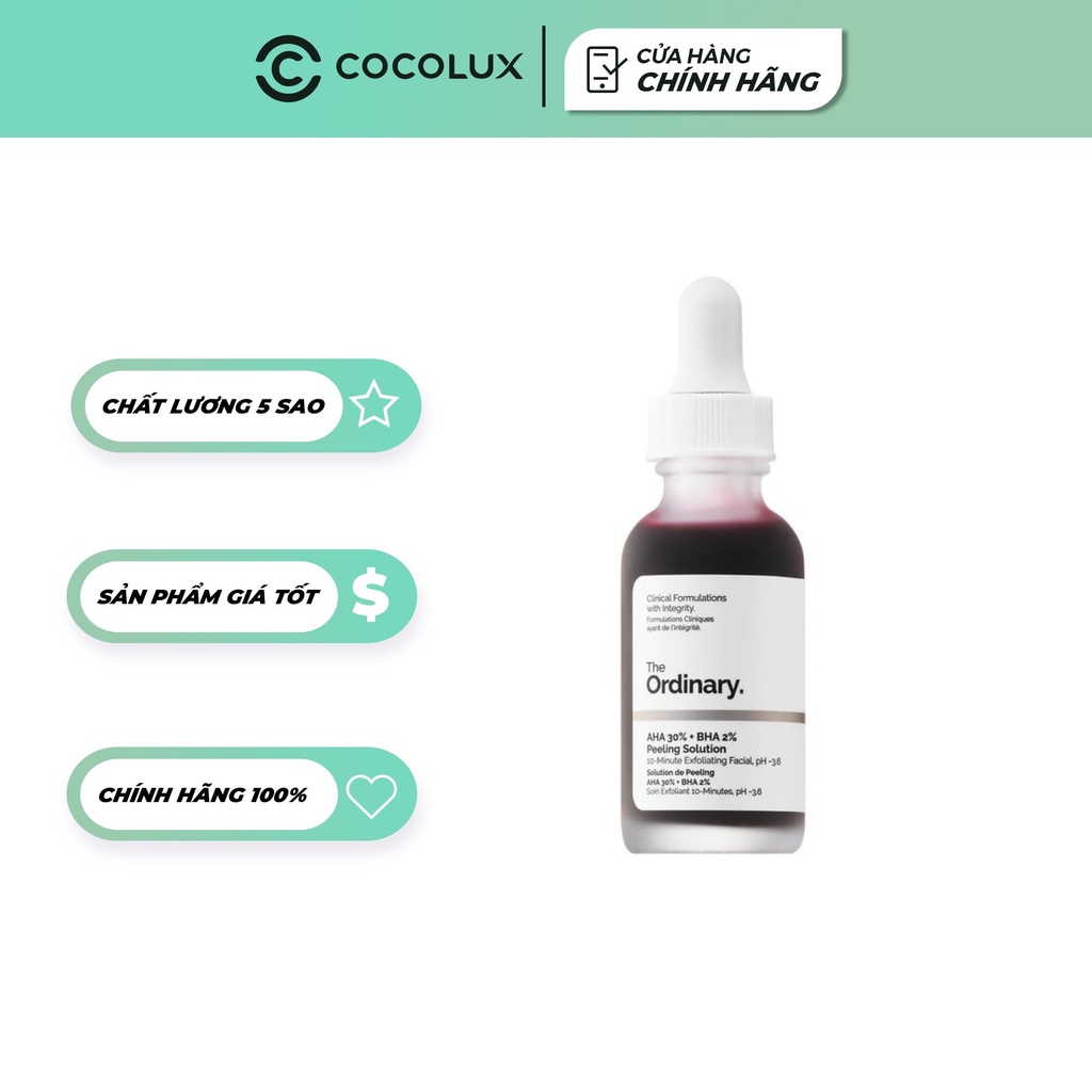 Serum The Ordinary – AHA 30% + BHA 2% Peeling Solution-[COCOLUX]