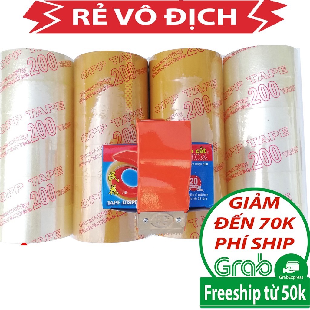 [GIÁSỐC-FREESHIP50k-HOÀNXU] BĂNG KEO TRONG ĐỤC 200Y