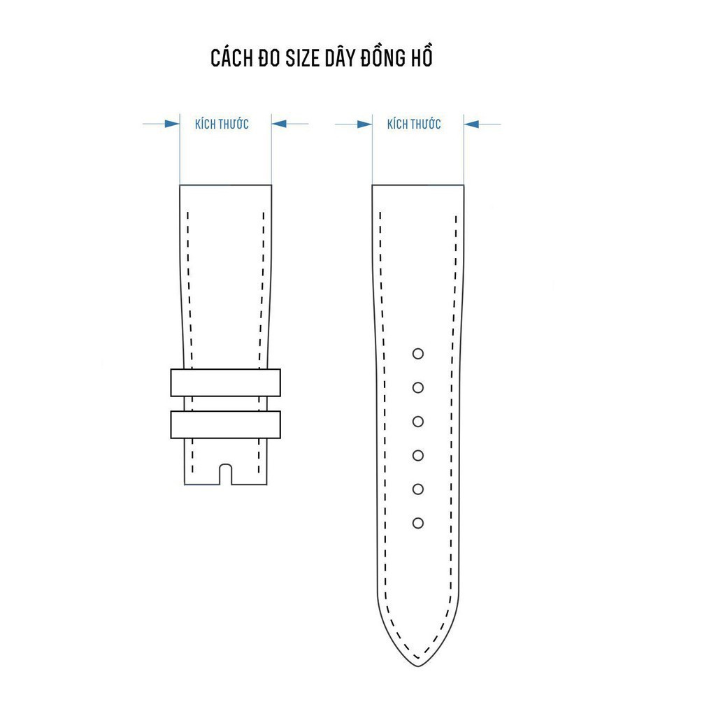 DÂY ĐỒNG HỒ DA NỮ KHÓA INOX CAO CẤP + TẶNG CHỐT VÀ DỤNG CỤ MỞ CHỐT