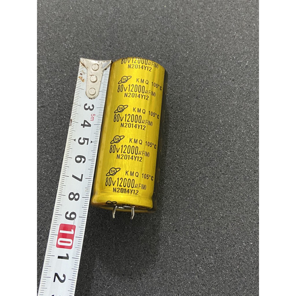 Tụ lọc nguồn amply 12000uf 80V  màu vàng  cao cấp KMQ