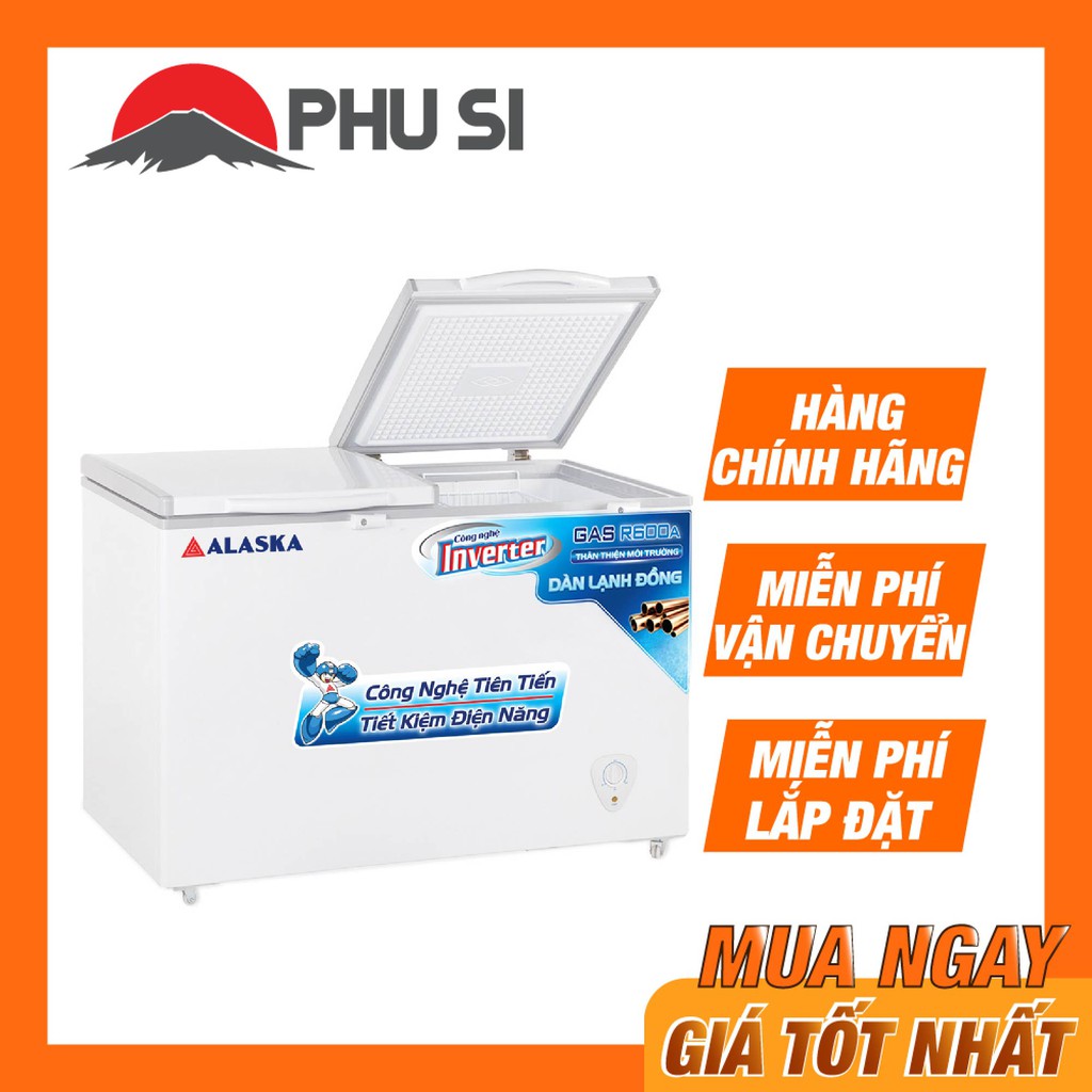 [MIỄN PHÍ LẮP ĐẶT - VẬN CHUYỂN] Tủ đông Alaska Inverter 510 lít HB-650CI