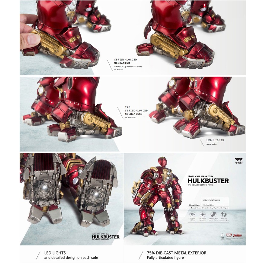 [Hàng có sẵn] Mô hình chính hãng Iron man Mk44 - Hulkbuster tỷ lệ 1/12 của Comicave