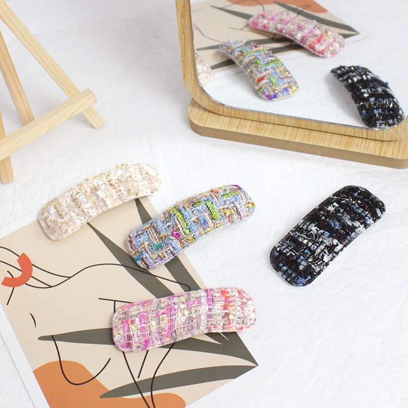 (0483) Cặp Tóc Dạ Tweed Tiểu Thư Thanh Lịch Hàn Quốc