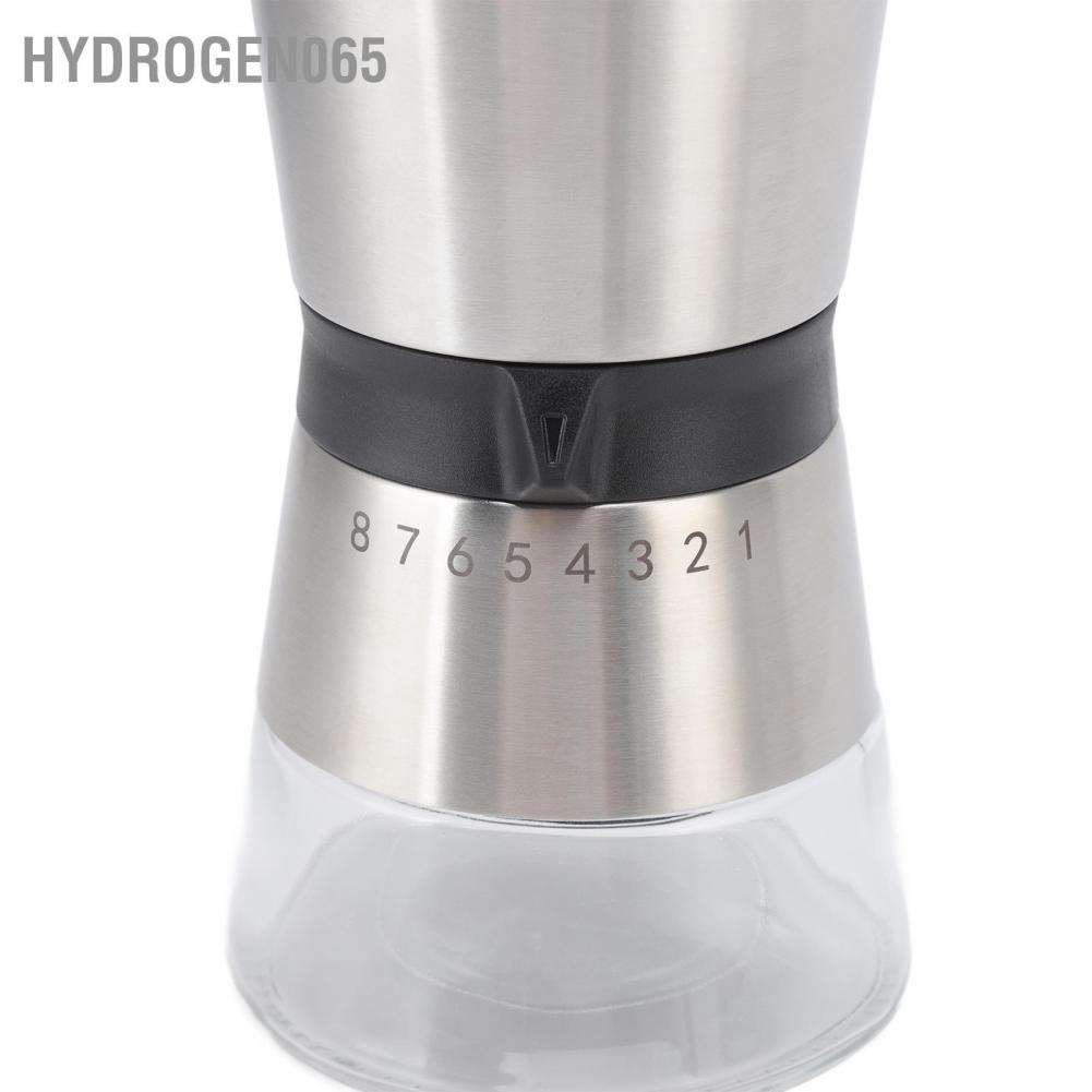 Máy xay cà phê bằng tay thép không gỉ 304 Có thể điều chỉnh độ dày quay pha di động ngoài trời Hydrogen065