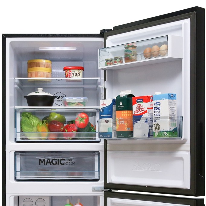 Tủ lạnh Aqua ngăn đá dưới Inverter 260 lít AQR-I298EB BS - Chính hãng BH 2 năm - Miễn phí lắp đặt