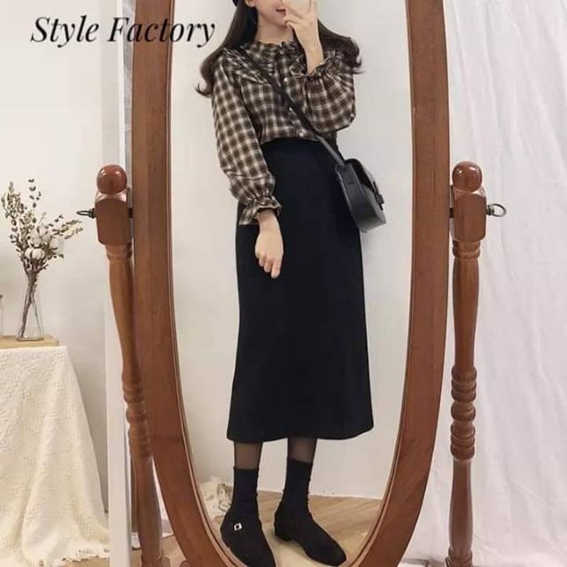 [Mã 44FASHIONSALE382 giảm 10K đơn 50K] Chân váy midi dài dáng A nhẹ cạp khóa xẻ sau, video ảnh thật(sẵn full size)- M11 | BigBuy360 - bigbuy360.vn