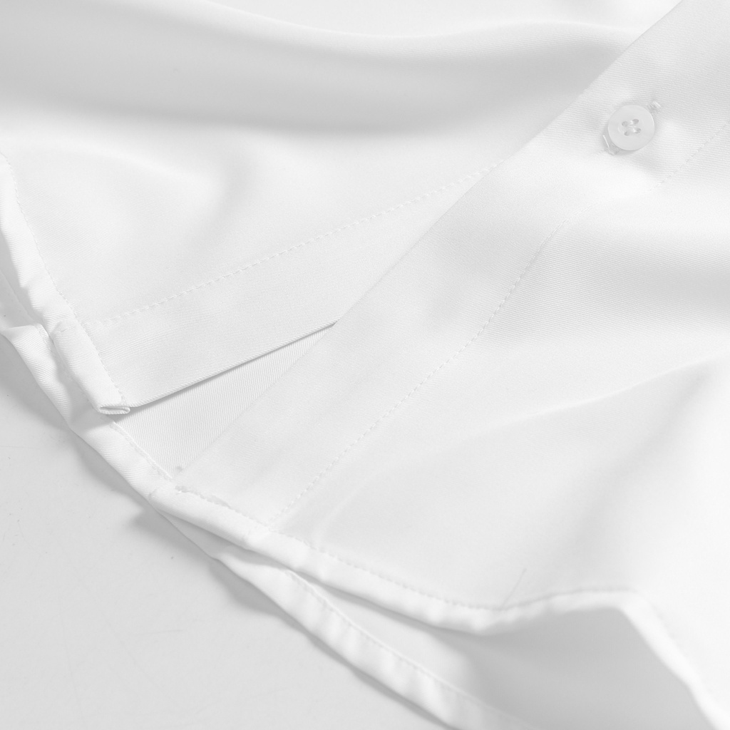 MENDE - Original Shirt - Áo sơ mi unisex tay ngắn đơn giản trơn trắng đen