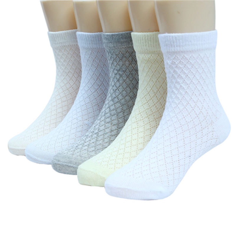 Vớ Cotton Mỏng Cổ Vừa Thoáng Khí Mềm Mại Phong Cách Mùa Hè Mới Cho Bé Trai Và Gái