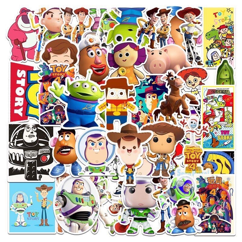 combo 30-60 sticker dán Toy Story ép lụa chống xước chống nước / hình dán Toy Story