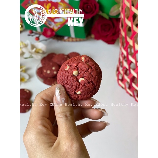 Bánh Cookies RedVelvet Chocolate Chips Healthy Key - Bánh  Ăn Kiêng, Giảm Cân, Không Đường Cho Mẹ Bầu, EatClean