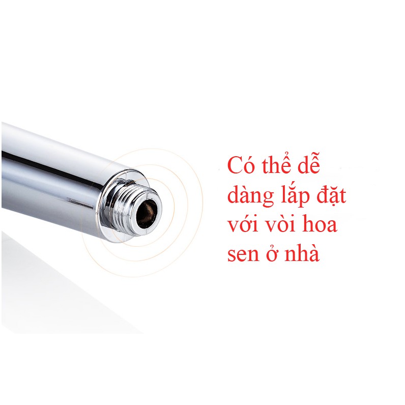 Vòi Sen Tăng Áp Loại To 7.8cm BOOSTER X50 Có Lõi Lọc Có Nút Stop