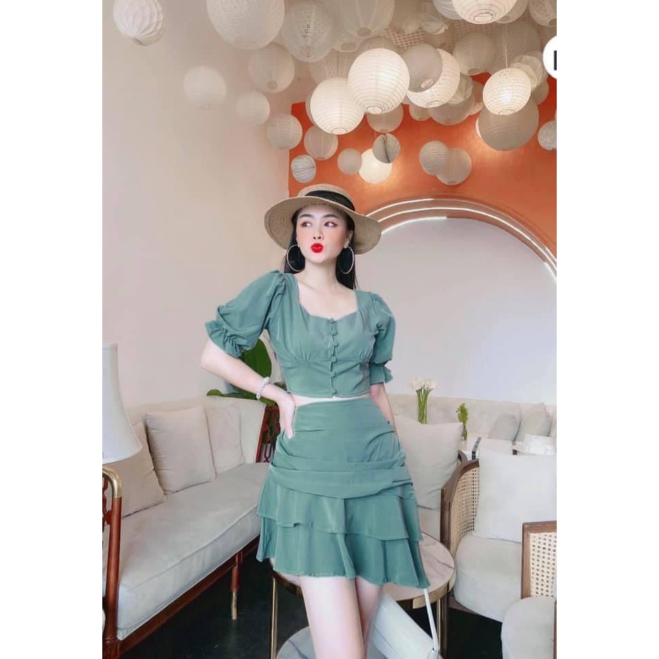 Set đồ nữ cá tính, set váy bộ đi chơi sang chảnh mùa hè đẹp 8A00081 | BigBuy360 - bigbuy360.vn