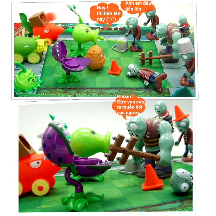 Bộ Đồ Chơi Hoa Quả Nổi Giận Plant And Zombies 18 Chi Tiết (Hot)