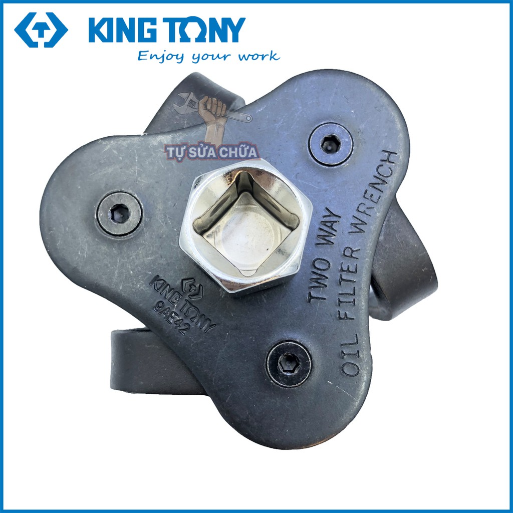 Vam tháo cốc lọc nhớt. lọc dầu Kingtony No.9AE42 đầu nối 1/2 inch, tích hợp 3 chân