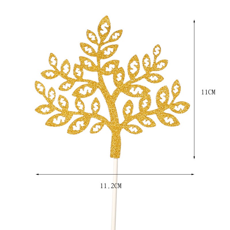 Que Cắm Thẻ Giấy Cây Tiền trang trí bánh kem, phụ kiện bánh sinh nhật