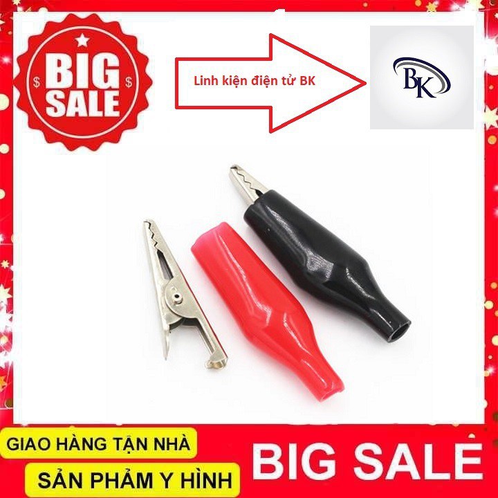 Kẹp Cá Sấu 45mm - 1 cặp Đỏ Đen