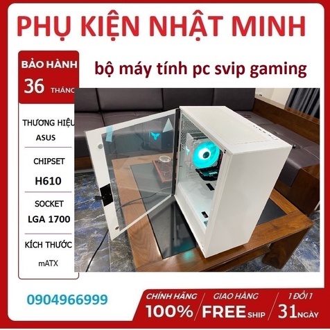 Bộ máy tính PC Gaming H610+i3 12100F+1650 TUF Gaming+ 16gb ram full NEW hiệu năng tuyệt vời bảo hành 36 tháng