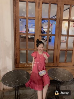 Đầm lụa hồng đuôi cá l1 (ảnh thật)