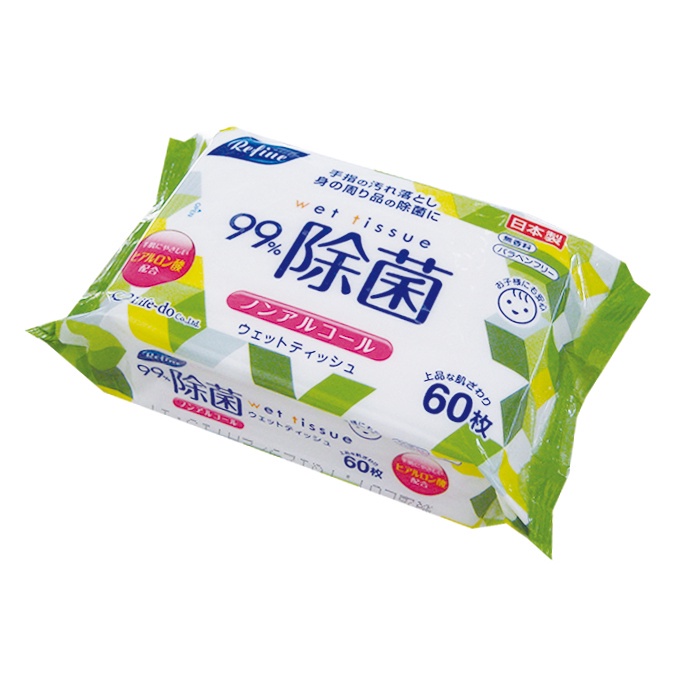 Giấy ướt không cồn Nhật Bản Life-do.Plus Refine loại 10 tờ/gói hoặc combo 3 gói x10 tờ hoặc loại 60 tờ/gói