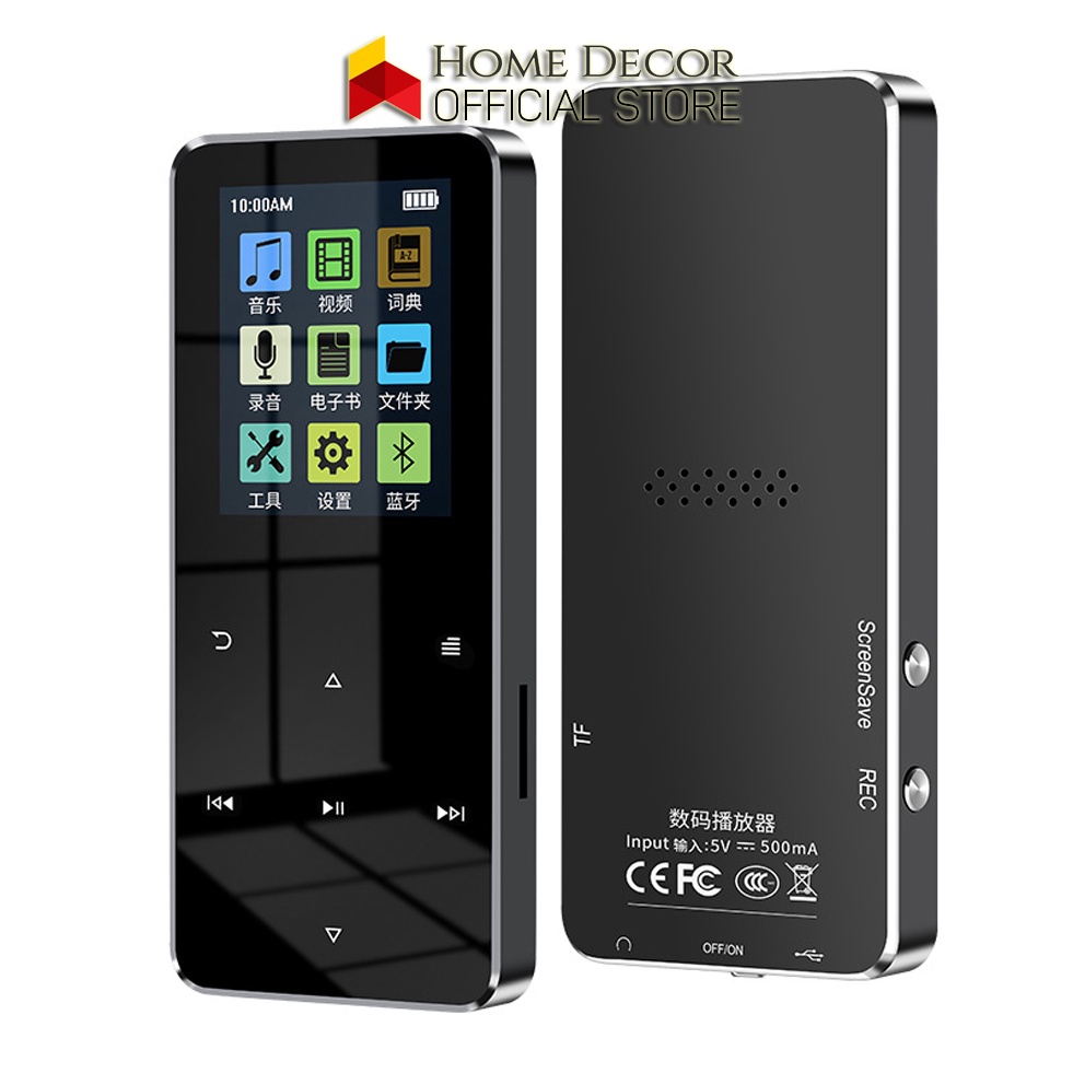 Máy Nghe Nhạc Mp3, Xem Phim, Bluetooth Bộ Nhớ 8GB Vỏ Kim Loại S08  HOMESTORE