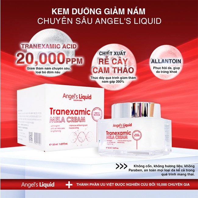 Siêu Tinh Chất Mờ Nám Chuyên Sâu Angel's Liquid Tranexamic Acid Mela Ampoule 30ml