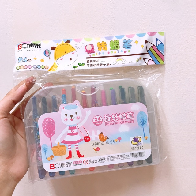 Hộp Sáp Vặn 18 Màu - Bút Sáp Màu Cho Học Sinh