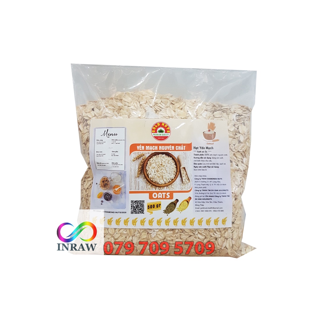 Yến Mạch Cán Dẹp Nhập Khẩu Gói 500g / 1kg - Thương hiệu ngẫu nhiên