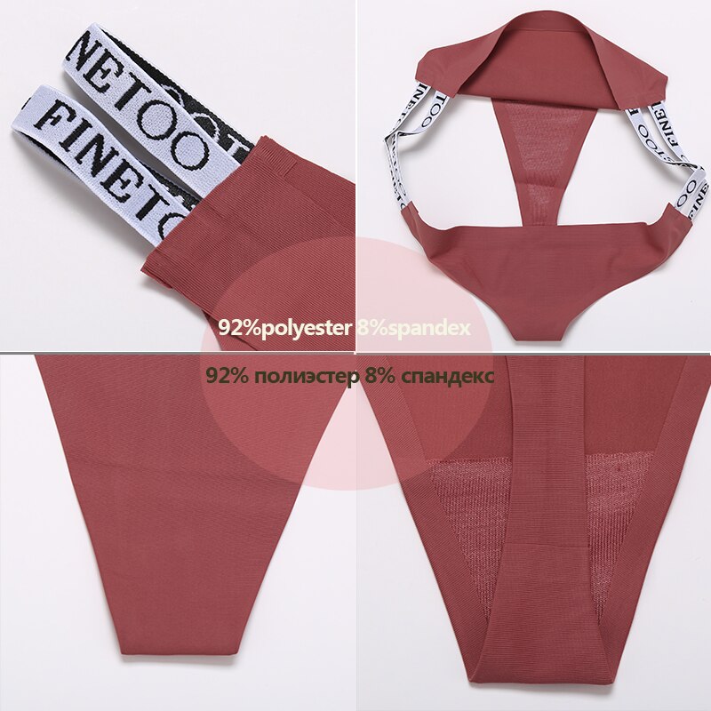 Set 1 hoặc 2 quần lót lọt khe FINETOO lưng thấp không in hằn thiết kế thời trang dành cho nữ