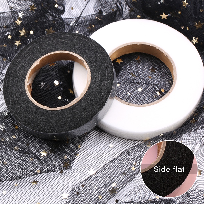 Cuộn Băng Keo Hai Mặt Màu Trắng / Đen Dài 70 Yards Dùng Trong May Vá DIY