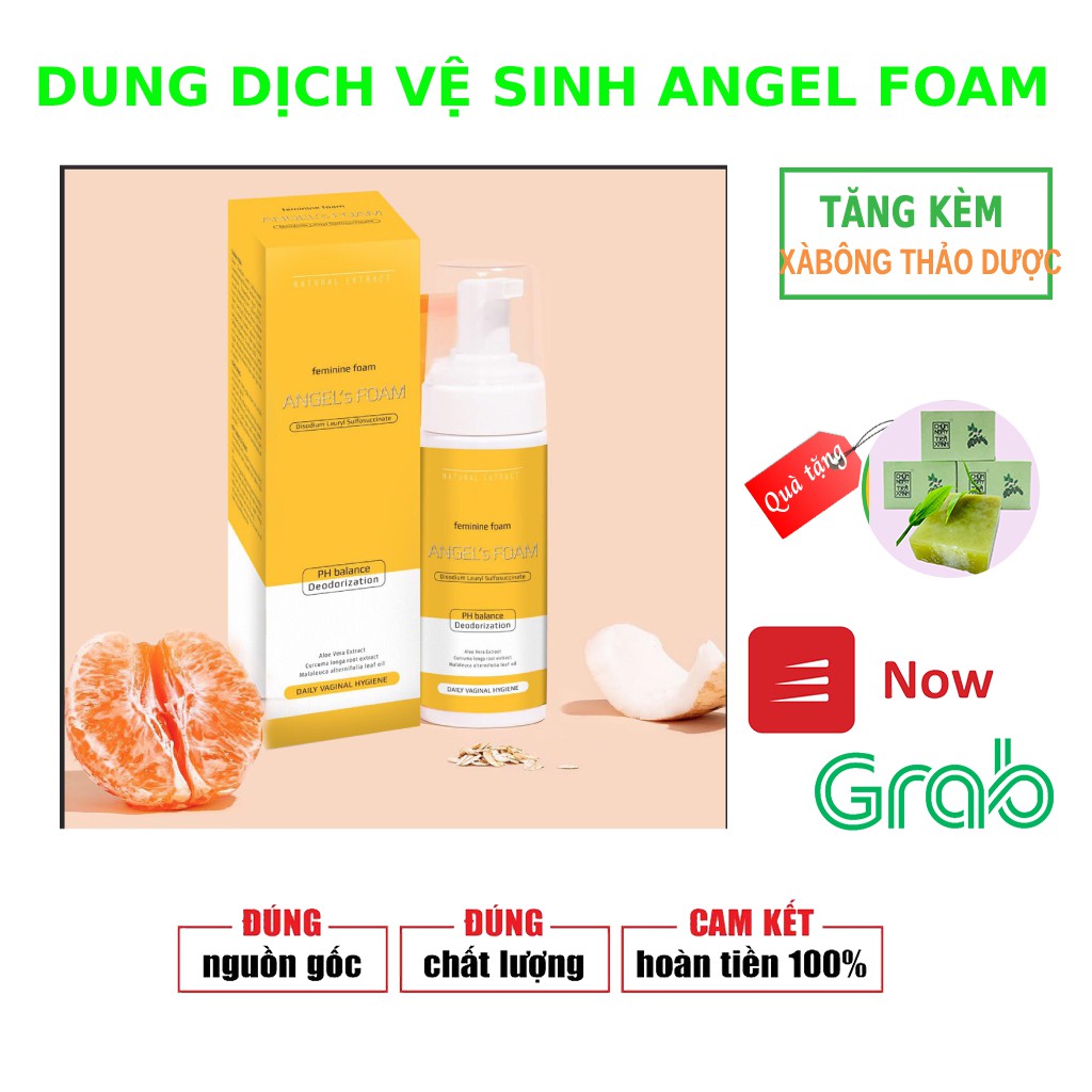 Dung dịch vệ sinh ❤Angels Foam❤ nước rửa phụ khoa an toàn 100% tự nhiên, dung dịch vệ sinh phụ nữ tốt hiện nay