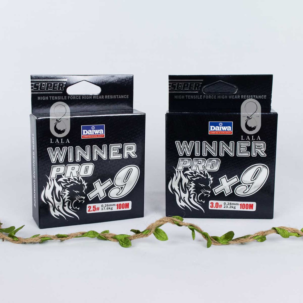 Dây bện câu cá siêu bền Daiwa WINNER PRO X9 - Xanh 100m chất lượng Nhật Bản/ dây dù câu cá