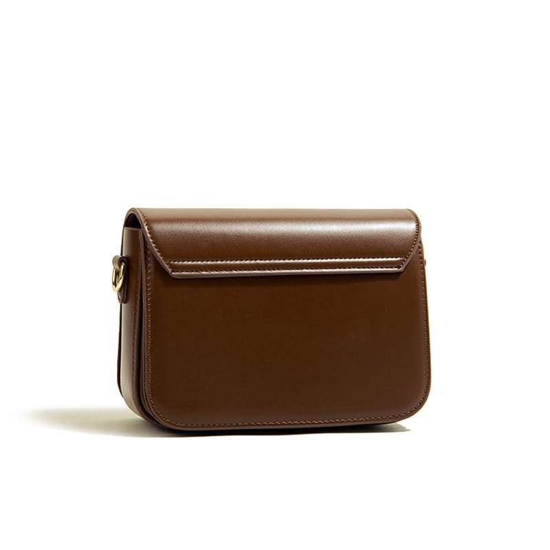 Túi đeo chéo màu trơn có khóa thời trang cao cấp cho nữ