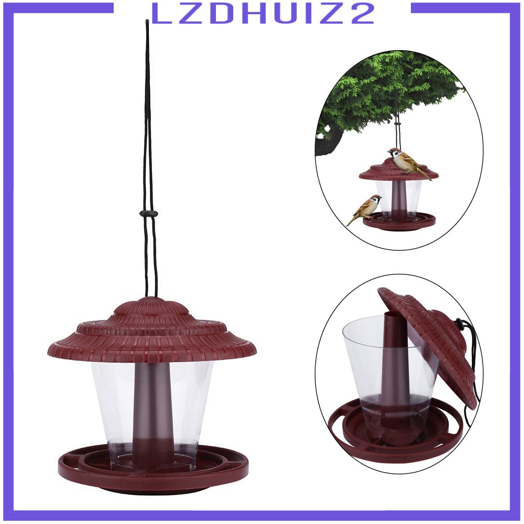 [Lzdhuiz] Hộp Đựng Thức Ăn Treo Chuồng Chim Hạt Giống Màu Xanh Lá Cây