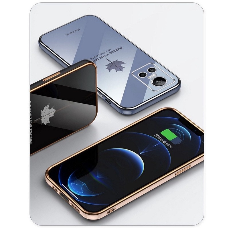 Ốp Điện Thoại Silicon Họa Tiết Lá Phong Mạ Sang Trọng Kèm Dây Đeo Cho Realme GT NEO 3 9i 9 8 Pro Realme 7i 6i 5 C3