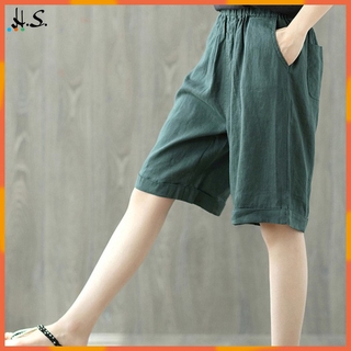 Quần Short Ống Rộng Lưng Thun Cho Nữ