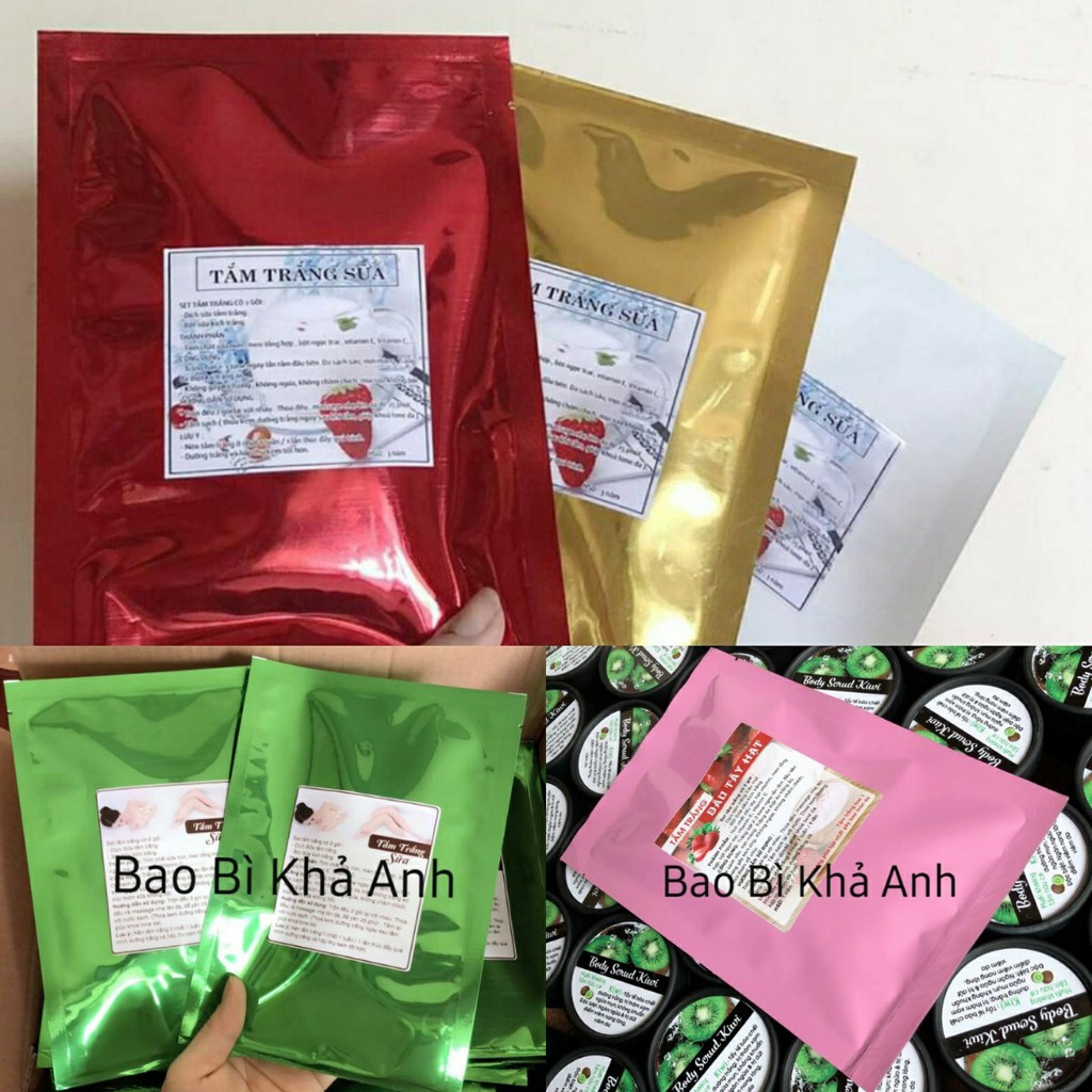 TÚI 3 BIÊN 6 MÀU - HÀN 3 BIÊN, BAO BÌ SỮA TẮM TRẮNG ( Trắng sữa, Vàng, Đỏ, Hồng,Xanh Lá, Xanh Dương)